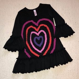 LOVE U LOTS brand black ribbon ruffle dress!